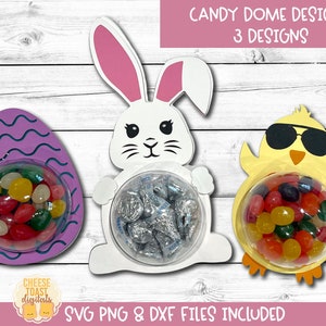 Ostern Candy Dome SVG Bundle, Candy Halter SVG, Osterkorb Geschenk, Candy Bauble Ornament, Bunny Candy Dome, Cricut, Silhouette