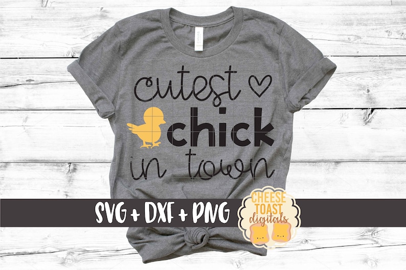Download Cutest Chick In Town SVG PNG DXF Cut Files Girl Easter ...