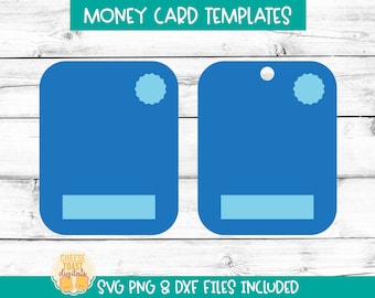 Blank Money Card Template SVG, Create Your Own Money Holder Card, Money Card Template, Blank Money Card, Gift Card Holder, Print-Then-Cut
