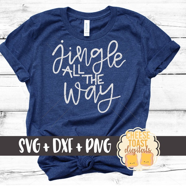 Jingle All The Way SVG, Jingle Bells Svg, Jingle Svg, Christmas Svg, Hand lettered Svg, Svg Files, Svg für Cricut, Svg für Silhouette