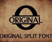 Original Split Monogram Font, Monogram Fonts, Monogram SVG, Monogram Frame, Basic, Personalized, OTF, TTF, Font for Cricut, Silhouette