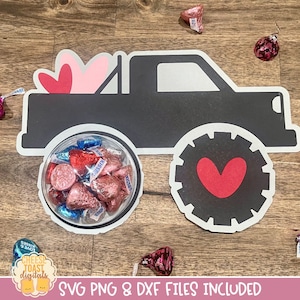 Valentinstag Candy Dome SVG, Monstertruck Süßigkeitenhalter SVG, Boy Party Favor, Valentinstag Geschenk, Cut Files, Cricut, Silhouette