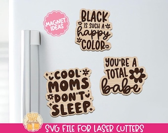 Mom Magnet SVG, Laser Magnet File, Funny Laser Cut Files, Funny Fridge Magnets, Kitchen Laser SVG, Magnet Designs