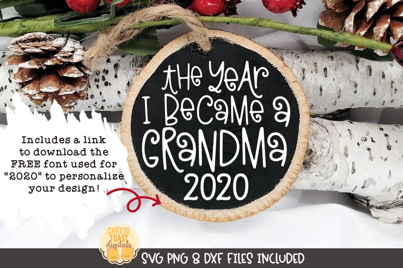 Download The Year I Became A Grandma SVG PNG DXF Cut Files ...