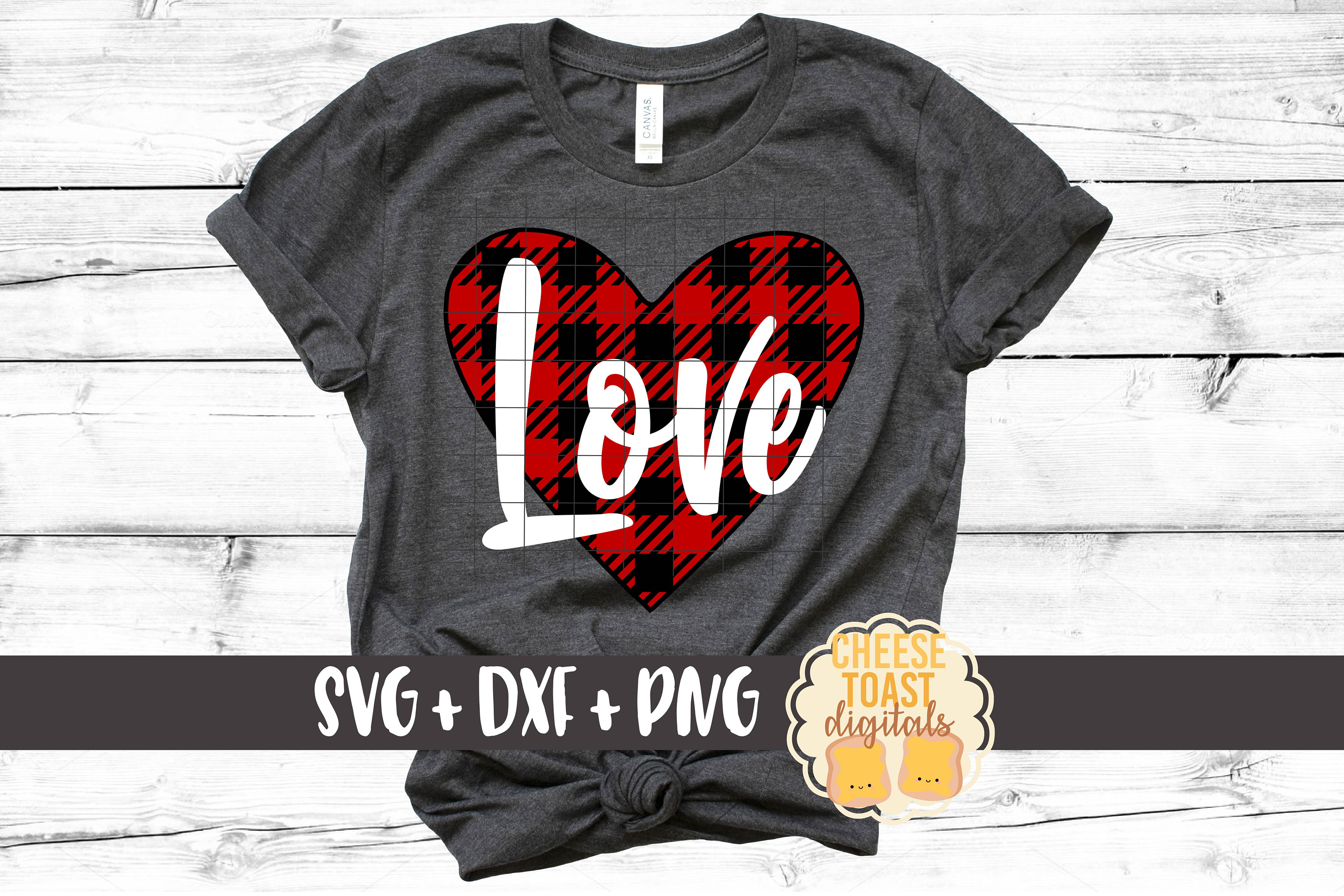 Love Svg Buffalo Plaid Heart Svg Valentine's Day Shirt | Etsy
