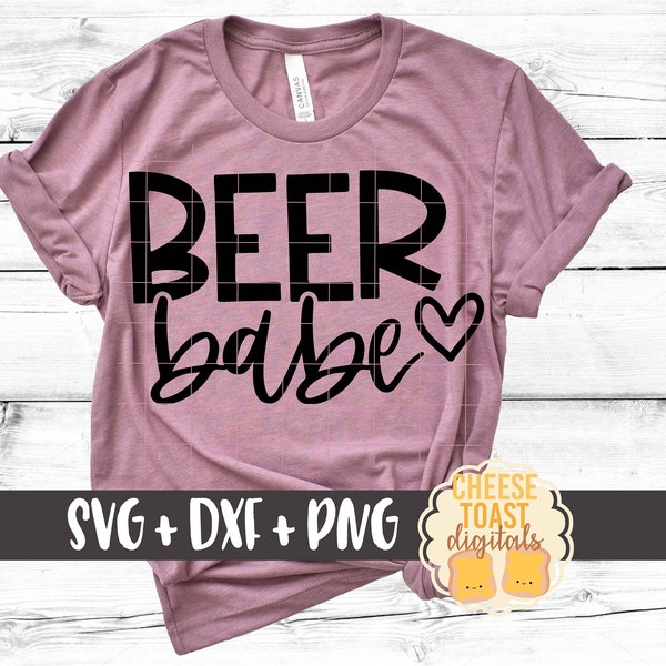 Beer Babe SVG PNG DXF Cut Files, Beer Girl Shirt, Women's Drinking Design, Funny Beer Shirt, Vacation, Svg for Cricut, Silhouette