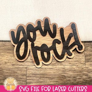 You Rock SVG, Kitchen Magnet SVG, Laser Magnet File, Motivational Laser Cut Files, Congratulations Gift, Magnet Designs, Kitchen Laser SVG