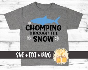 Chomping Through the Snow Svg, Christmas Svg, Kid's Christmas Svg, Toddler Boy Svg, Svg Files, Svg for Cricut, Svg for Silhouette