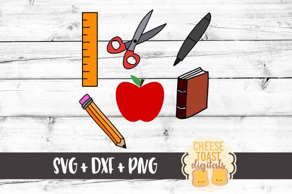 Download Teacher Clipart School Clipart Apple Svg Pencil Svg Book | Etsy