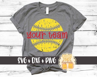 Distressed Softball Svg, Softball Team Shirt, Softball Svg, Softball Coach, Mom, Softball Svg, Softball Shirt, Svg for Cricut, Silhouette