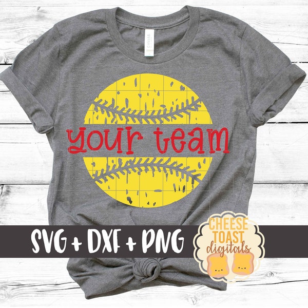 Distressed Softball Svg, Softball Team Shirt, Softball Svg, Softball Coach, Mom, Softball Svg, Softball Shirt, Svg for Cricut, Silhouette