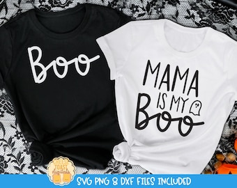 Boo | Mama Is My Boo SVG PNG DXF Cut Files, Mommy and Me Svg, Halloween Svg, Matching Halloween Shirts, Funny, Cricut, Silhouette
