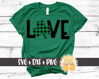 Love Shamrock Svg, Buffalo Plaid St. Patrick's Day Svg, St Patrick's Day Shirt Svg, Clover Svg, St. Patty's Svg, Svg for Cricut, Silhouette