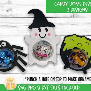 Halloween Candy Dome SVG Bundle, Candy Ornaments SVG, Halloween Party Favor, Trick or Treat Geschenke, Papier Ornament, Cricut, Silhouette