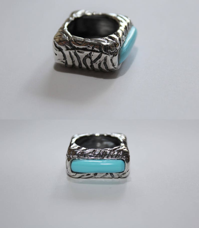 Silver ring 925 with burnished finish