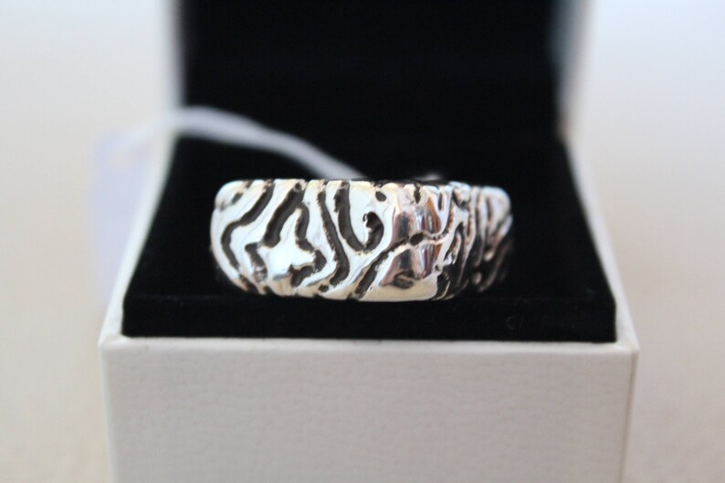 Silver ring 925 with burnished finish
