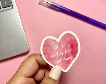 All We Need Is Love And Duas Sticker | Glossy Vinyl Sticker | Waterproof Laptop Sticker | Islamic Sticker | Quote Sticker | Islamic Gifts