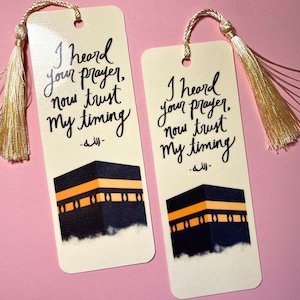 High Quality Waterproof Bookmark | Faith Bookmark | 6.5x2.5 Inch Islamic Bookmark | Yellow Tassel Bookmark | Bookish Gifts | Muslim Gifts