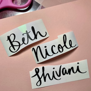 Custom Vinyl Name Decal | Matte Vinyl Decal | Personalized Handwritten Name Sticker | DIY Decal | Cup Decal | Car Decal