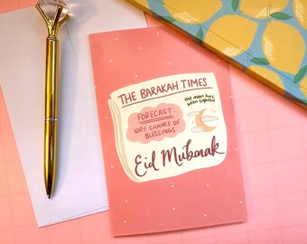 Eid Mubarak Greeting Card | Islamic Holiday | Muslim Gift