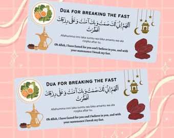 Ramadan Dua Magnet | Islamic Prayer Sticker, Breaking Fast