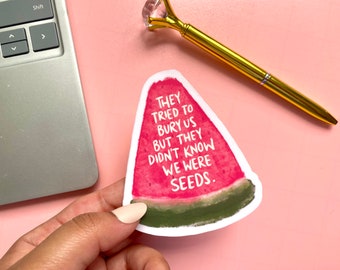 Glossy Vinyl Sticker | Faith Sticker | Free Palestine Sticker | Islamic Sticker | Laptop Decal | Watermelon Slice Sticker