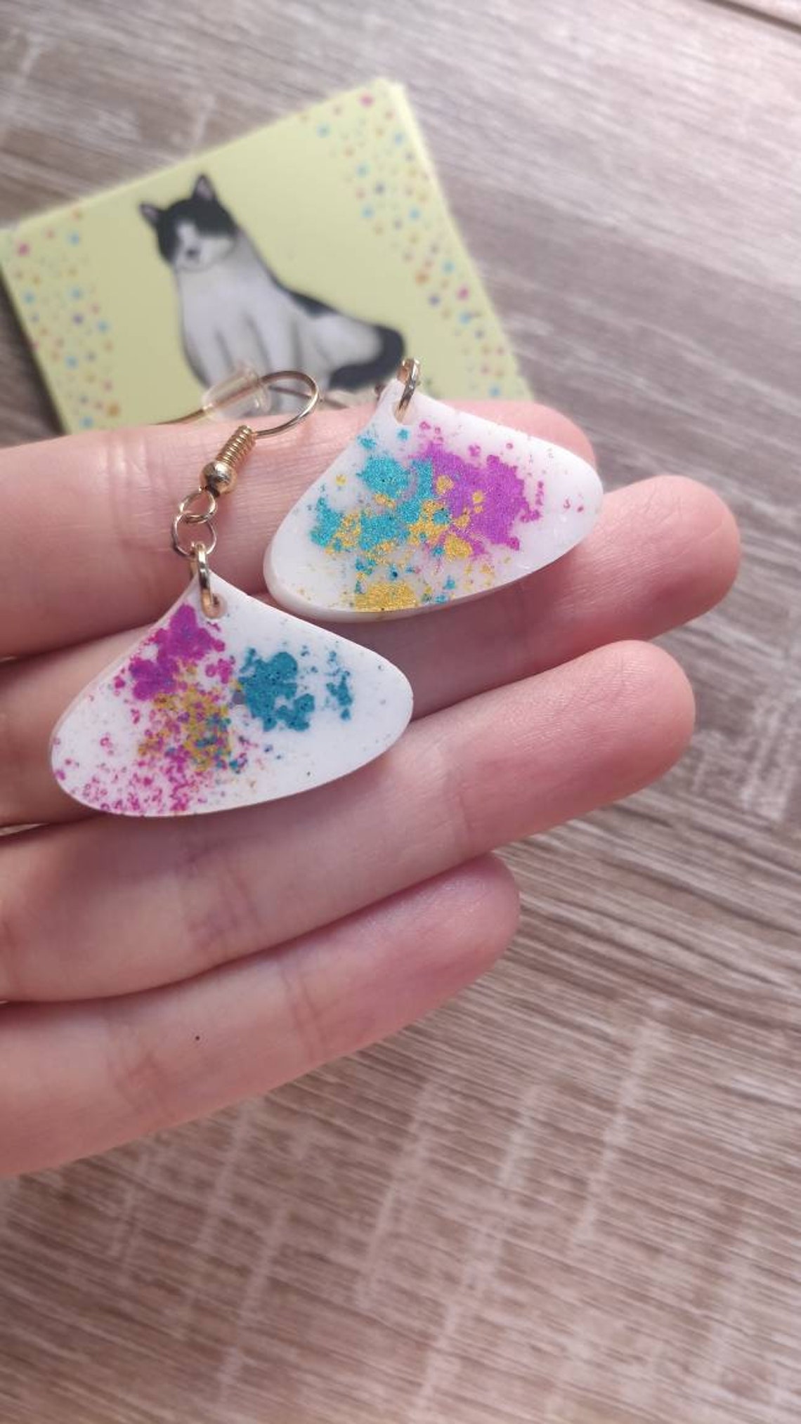 Handmade Resin Earrings Epoxy Jewellery Earrings Folding Etsy Israel