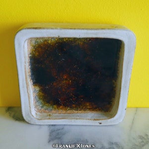 Mid Century Modern Ceramic Fritte Colorate Fused Glass Ashtray