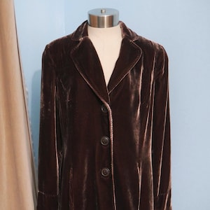90's Taupe Velvet Jacket | Coldwayer Creek | Large