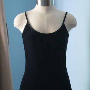 90&#39;s Black Velvet Crop Top | XS |