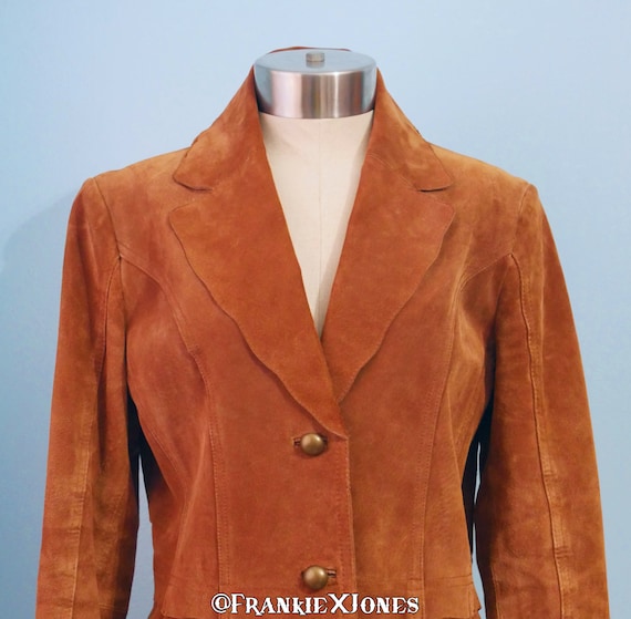 Brown Suede Leather Blazer/Jacket | S | Coldwater… - image 2