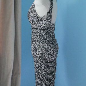 Ruched Leopard Print Dress image 3