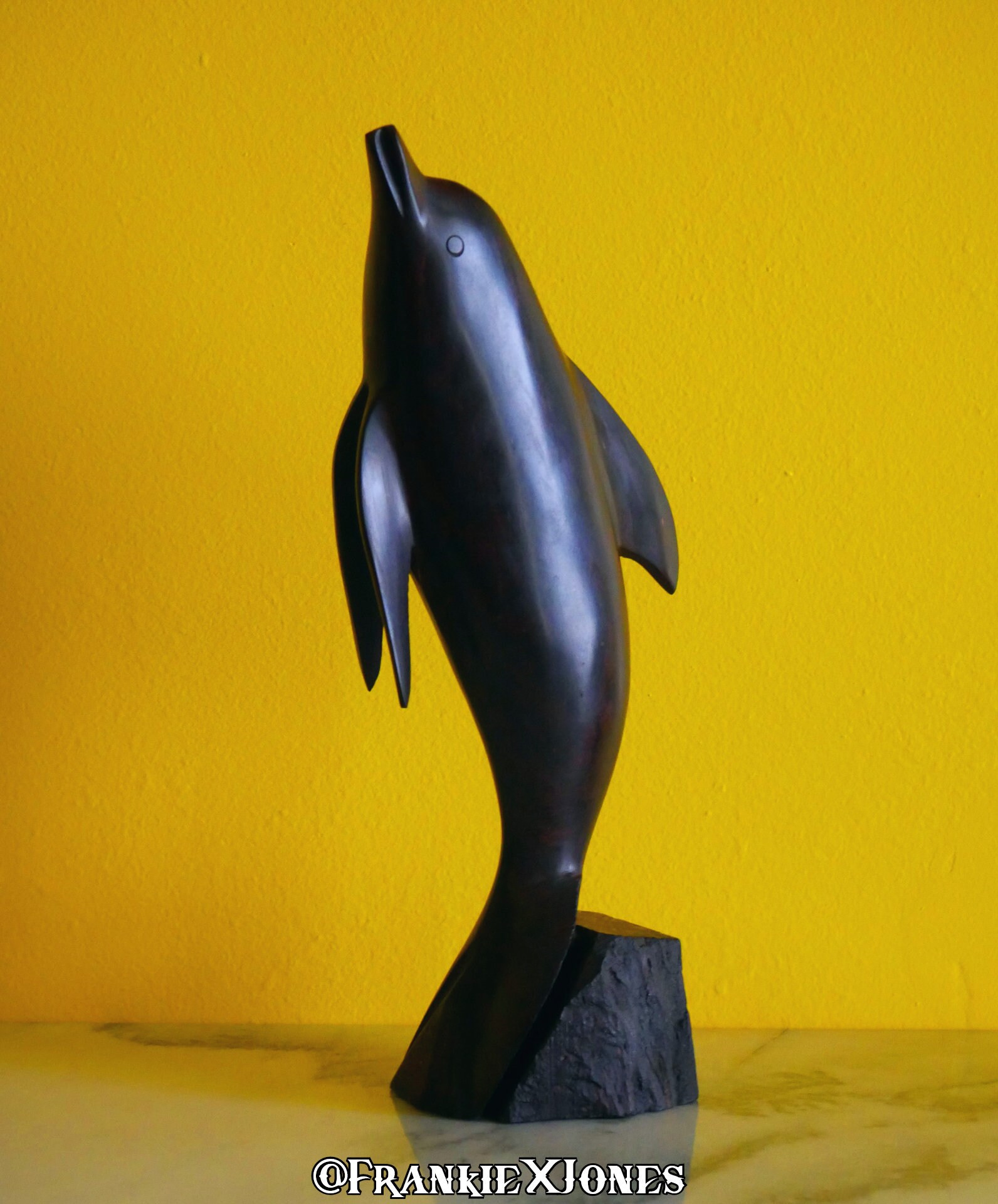 #iwdlf8.5 dolphin ironwood carving.