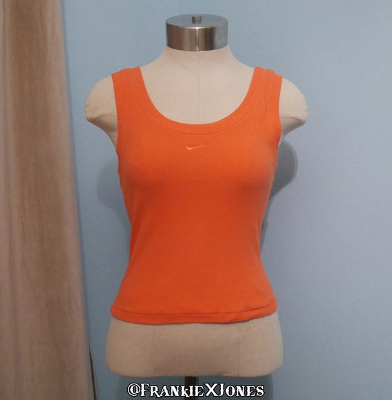 nike orange crop top