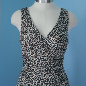 Ruched Leopard Print Dress image 2