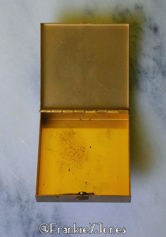 20's Square Brass + Ceramic Compact | Trinket Box - image 3