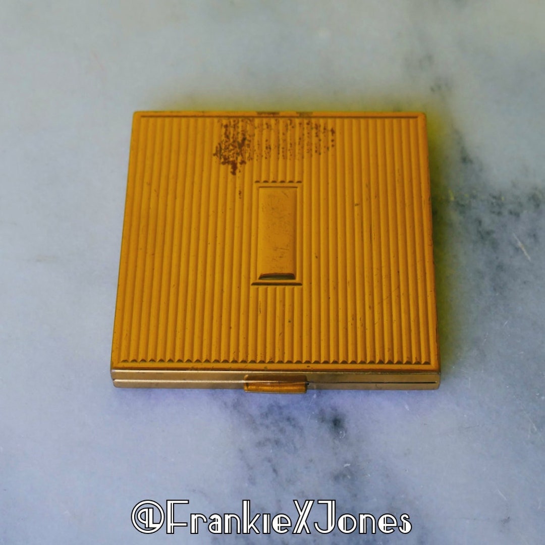 40's Evans Square Gold-toned Powder Compact - Etsy