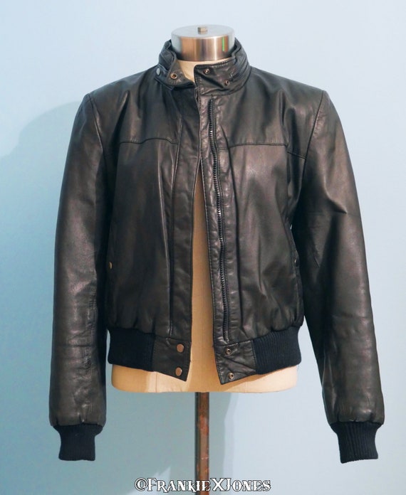 80's Leather Biker Jacket - image 2