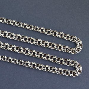 Heavy Antique 835 Silver Graduated Chain Necklace Length 21&quot;