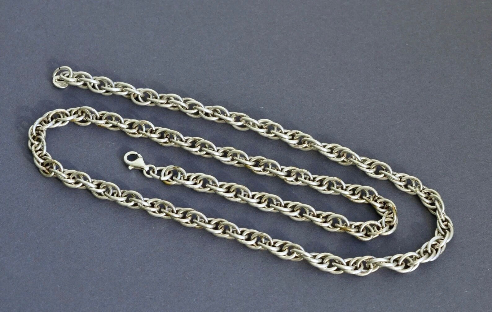 25g Vintage 830 Silver Decorative Chain Necklace Length 20 25g Vintage 830 Silver Decorative Chain Necklace Length 20