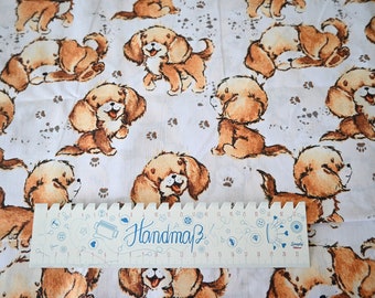 Cotton fabric cute dogs 1.60 m wide cotton woven decorative fabric animals