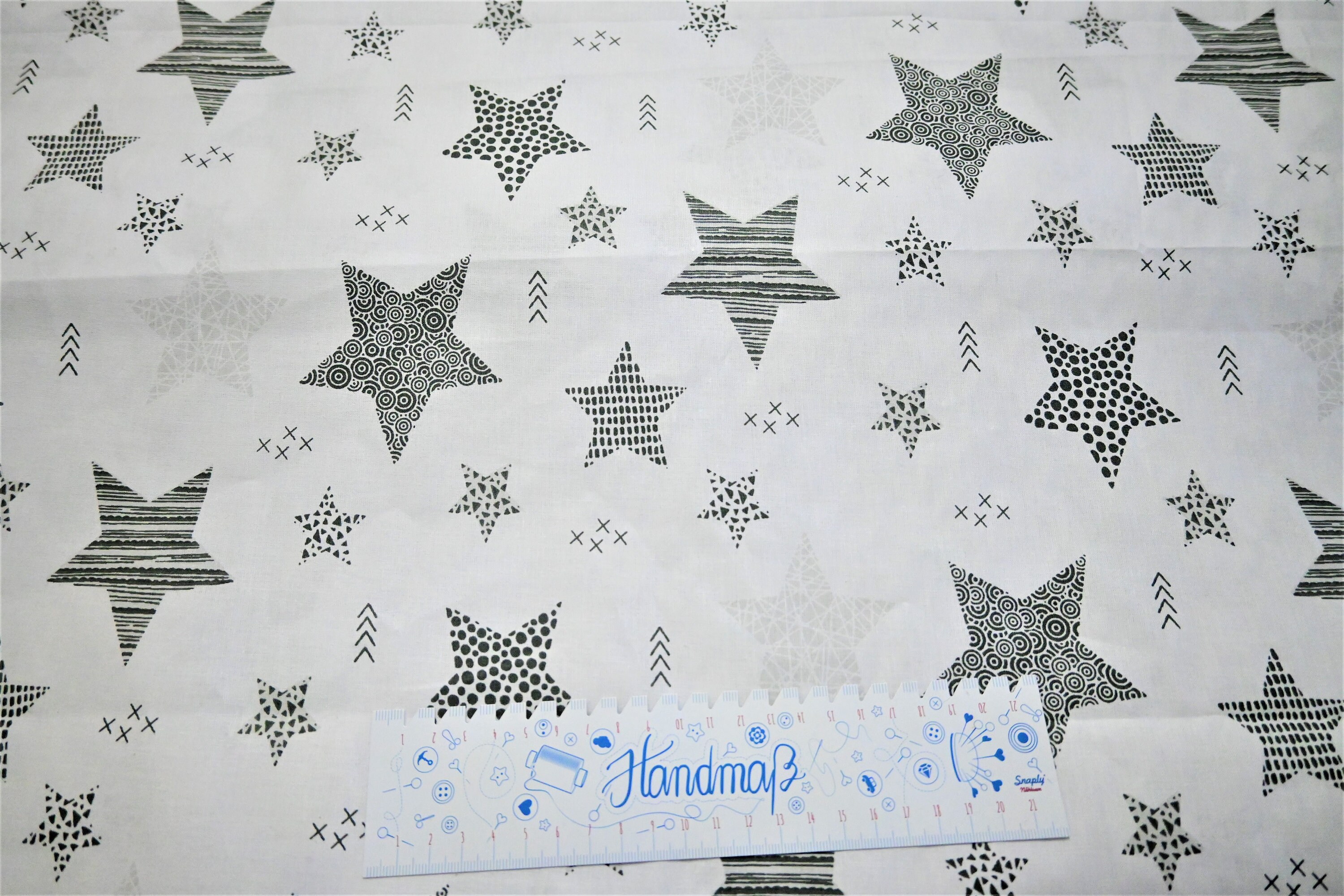 Cotton fabric stars 1.60 m wide cotton weave decorative fabric Etsy