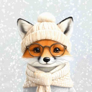 Panel velvet velour fox in winter dimensions: approx. 45x45cm sewing pillow