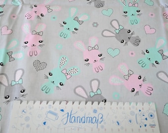 Katoenen stof konijnen, 1,60 m breed katoenen geweven stof decoratieve stof patchwork naaien Pasen