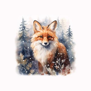 Panel Velvet Velour Fox in Winter Dimensions: approx. 45 x 45 cm sewing cushions chairs