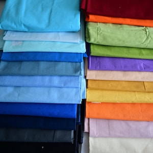 Tissu en coton uni, coloris variés, largeur 1,60 m, coton tissé, tissu décoratif, patchwork, rose