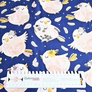 Cotton fabric bird birds 1.60 m wide cotton weave decorative fabric patchwork