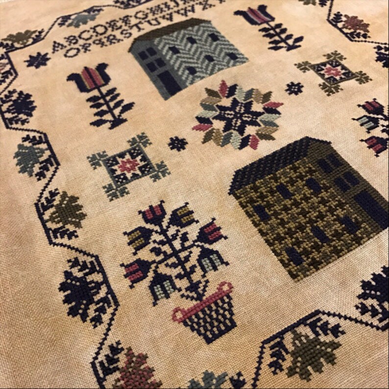 Wool Sampler Cross Stitch Pattern PDF Digital Download Etsy