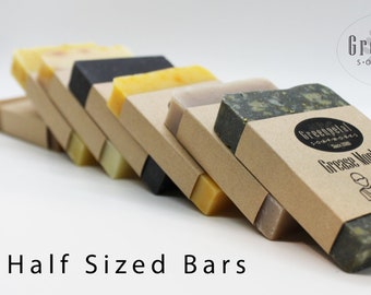 100% Natural Soap / 6 Huge Half Bars / Made in Canada / Favour / Mothers Fathers Day  / Savon / Hand Body Soap / Vegan Soap / Mini Soap