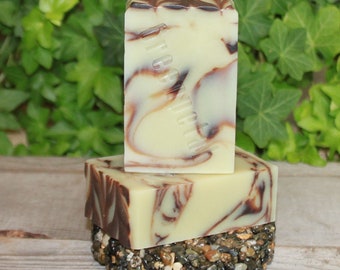 SCOTCH PINE & Key Lime Essential Oil Soap, 100% Natural Organic Shea Butter 5 oz bar, Moisturizing Vegan Soap, Organic herbs, Soaps Men Like